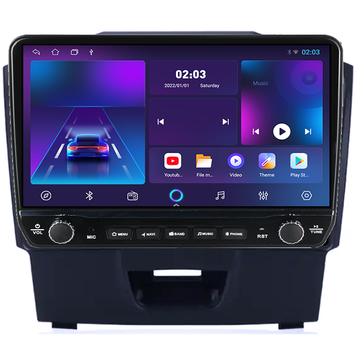 Navigatie dedicata Isuzu D-Max 2017 Tesla cu butoane rotative model 2024, 4GB RAM 64GB ROM, Procesor Quadcore, Android 14, Display QLED 10", DSP, Carplay&Android Auto [5]