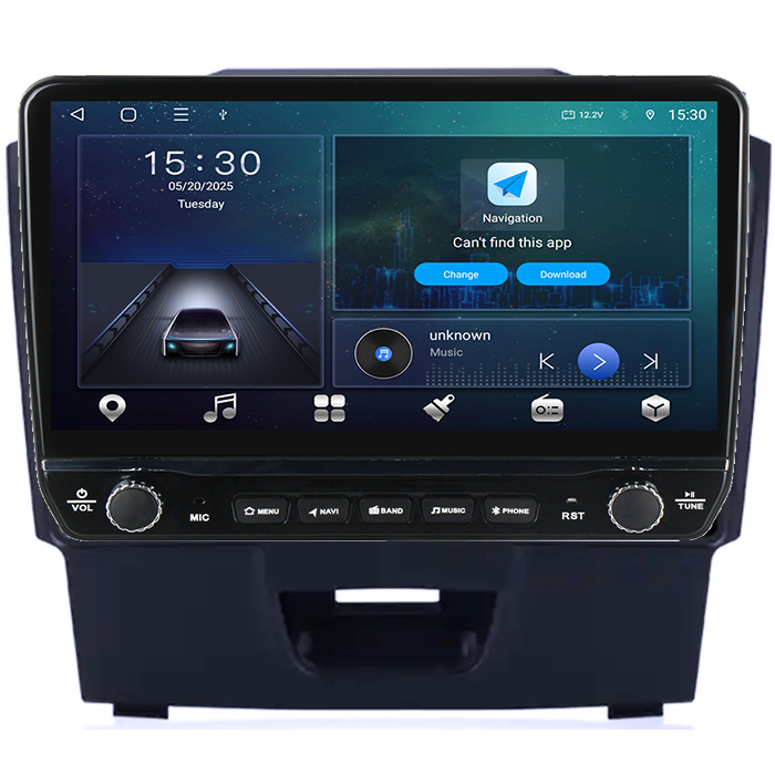 Navigatie dedicata Isuzu D-Max 2017 Tesla cu butoane rotative model 2024, 4GB RAM 64GB ROM, Procesor Quadcore, Android 14, Display QLED 10", DSP, Carplay&Android Auto [6]