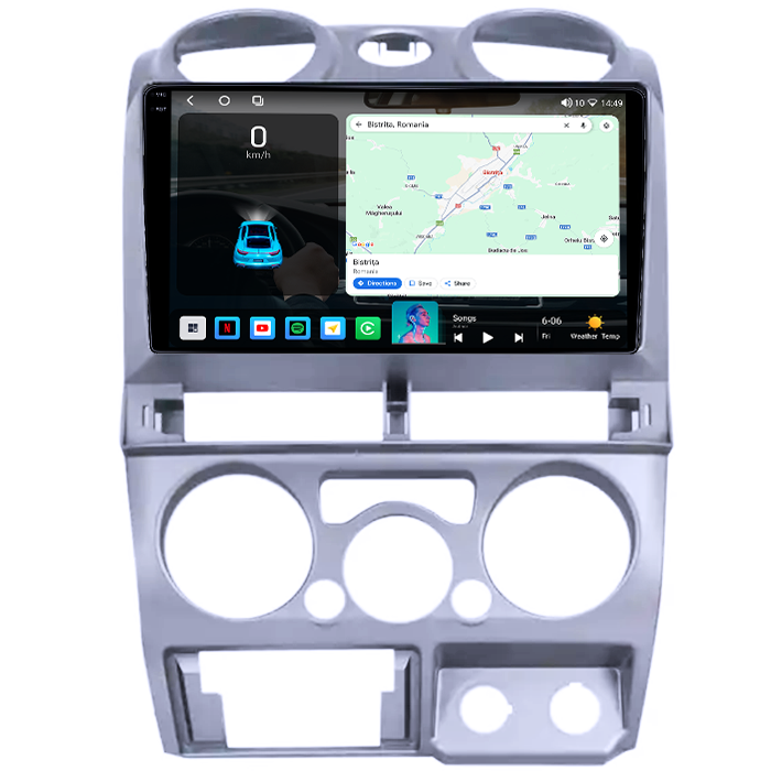 Navigatie dedicata Isuzu D-Max 2008-2011, 4GB RAM 64GB ROM, Octacore, Android 14, Display QLED 1K 9", Carplay&Android Auto, SIM 4G, Ventilator Activ [2]