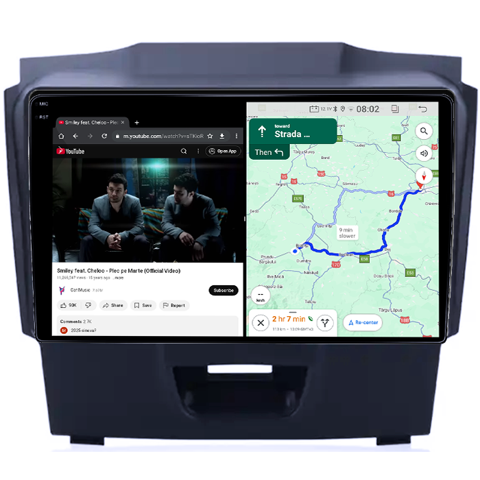 Navigatie dedicata Isuzu D-Max 2017, 4GB RAM 64GB ROM, Quad Core, Display 9" QLED 1K, Carplay, Android 14, Bluetooth, Magazin Play, Suport Camere AHD [3]