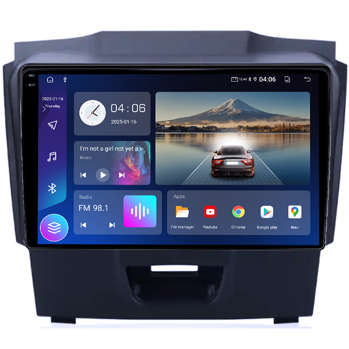 Navigatie dedicata Isuzu D-Max 2017, 4GB RAM 64GB ROM, Quad Core, Display 9" QLED 1K, Carplay, Android 14, Bluetooth, Magazin Play, Suport Camere AHD [1]
