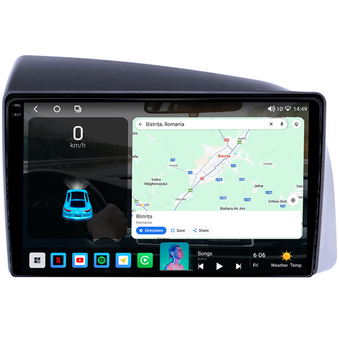 Navigatie dedicata Iveco Bronte 2014-2016, 4GB RAM 64GB ROM, Octacore, Android 14, Display QLED 1K 9", Carplay&Android Auto, SIM 4G, Ventilator Activ [2]