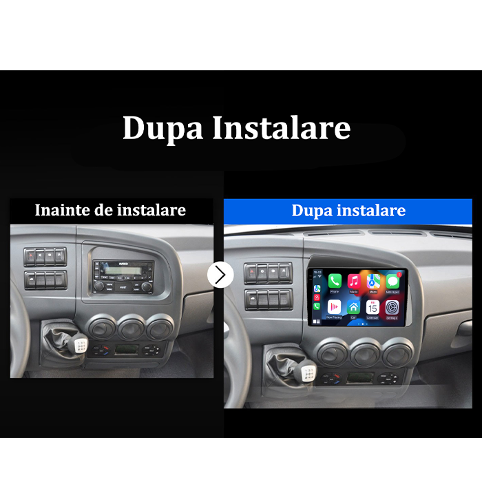 Navigatie dedicata Iveco Bronte 2014-2016, 4GB RAM 64GB ROM, Octacore, Android 14, Display QLED 1K 9", Carplay&Android Auto, SIM 4G, Ventilator Activ [4]