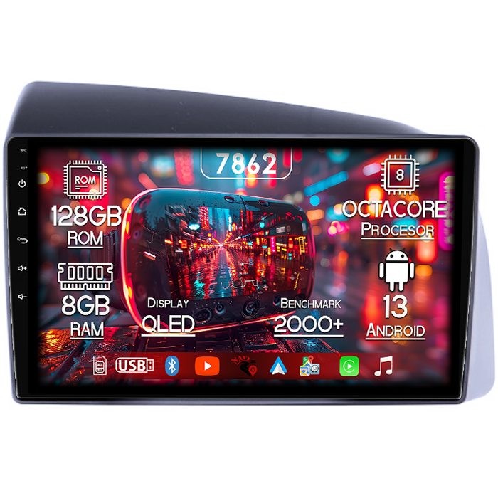 Navigatie dedicata Iveco Bronte 2014-2016, 8GB RAM 128GB ROM, Octacore, Platforma 7862,Android 13, Display QLED 9”, Suporta camera 360º, DSP, Carplay&Android Auto, SIM 4G, Ventilator Activ [1]