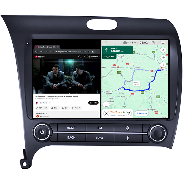 Navigatie dedicata KIA K3 2013-2018, 12GB RAM 256GB ROM, Android 14, Rezolutie 2K, Display QLED, 9", DSP, Carplay, Android Auto, Internet, Youtube, Waze, Wi Fi, USB [4]
