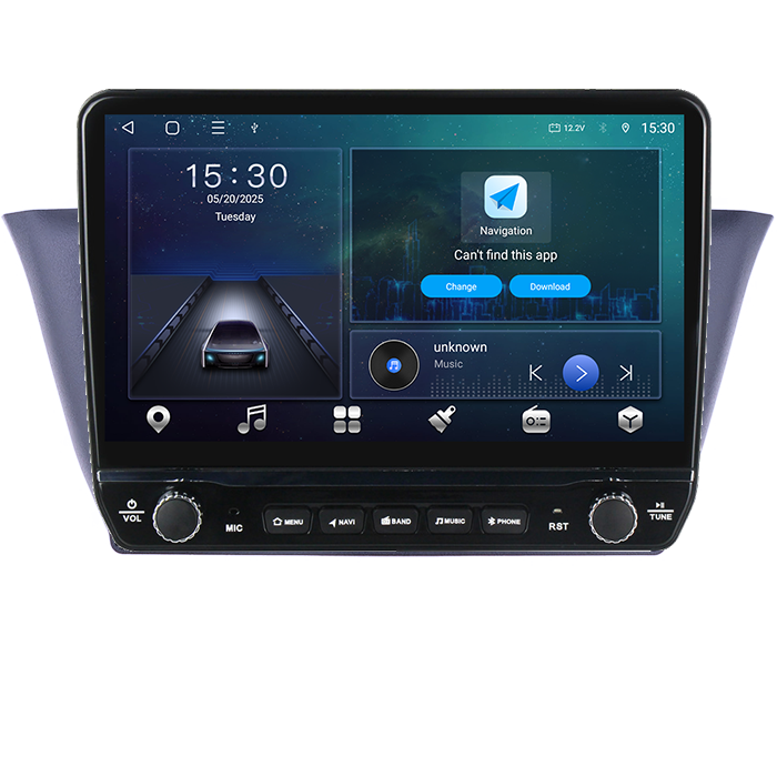 Navigatie dedicata Iveco Klen, RV Tesla cu butoane rotative model 2024, 4GB RAM 64GB ROM, Procesor Quadcore, Android 14, Display QLED 10", DSP, Carplay&Android Auto [6]