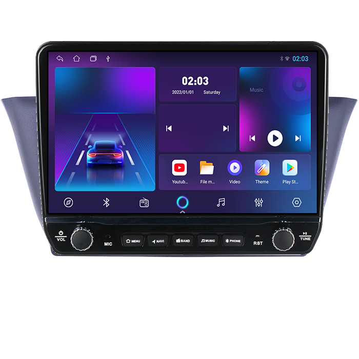 Navigatie dedicata Iveco Klen, RV Tesla cu butoane rotative model 2024, 4GB RAM 64GB ROM, Procesor Quadcore, Android 14, Display QLED 10", DSP, Carplay&Android Auto [5]