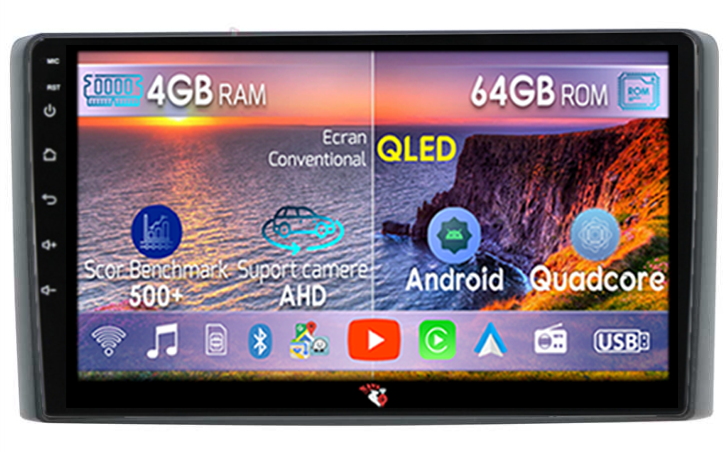 Navigatie dedicata Iveco Daily 2018, 4GB RAM 64GB ROM, Quad Core, Display 9" QLED 1K, Carplay, Android 14, Bluetooth, Magazin Play, Suport Camere AHD [1]