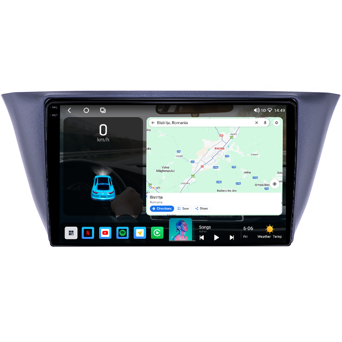 Navigatie dedicata Iveco Daily VI dupa 2014, 4GB RAM 64GB ROM, Procesor Qualcomm Octacore, Android 14, Rezolutie 2K, Display QLED 9", DSP, Carplay&Android Auto, SIM 4G [4]