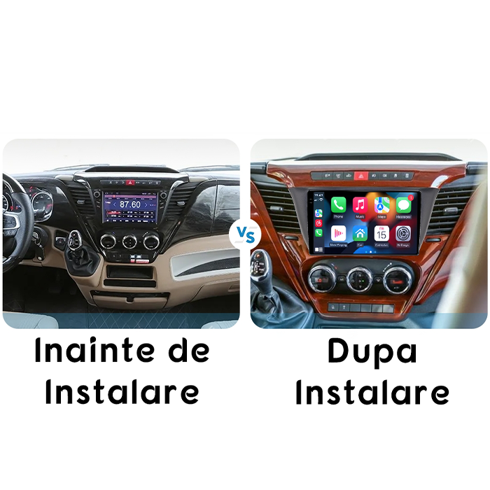 Navigatie dedicata Iveco Daily VI dupa 2014, 4GB RAM 64GB ROM, Procesor Qualcomm Octacore, Android 14, Rezolutie 2K, Display QLED 9", DSP, Carplay&Android Auto, SIM 4G [5]