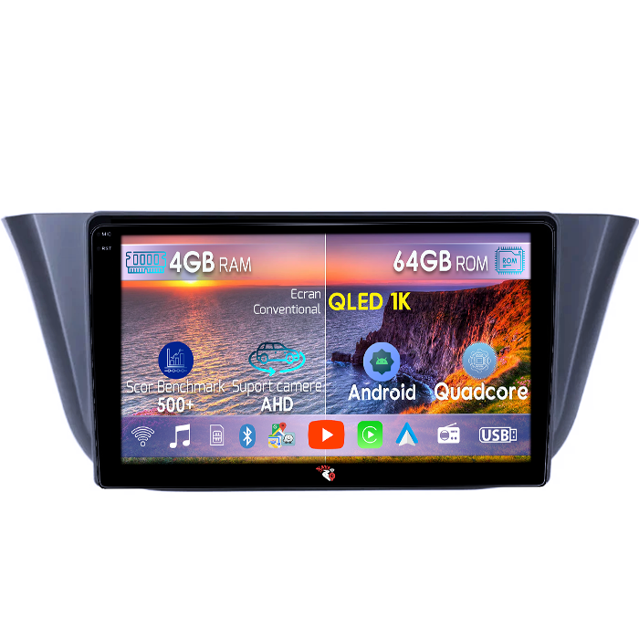 Navigatie dedicata Iveco Klen, RV, 4GB RAM 64GB ROM, Octacore, Android 14, Display QLED 1K 9", Carplay&Android Auto, SIM 4G, Ventilator Activ [1]
