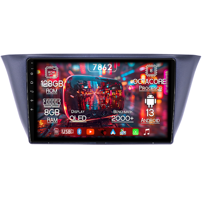 Navigatie dedicata Iveco Klen, RV, 8GB RAM 128GB ROM, Octacore, Platforma 7862,Android 13, Display QLED 9”, Suporta camera 360º, DSP, Carplay&Android Auto, SIM 4G, Ventilator Activ [1]