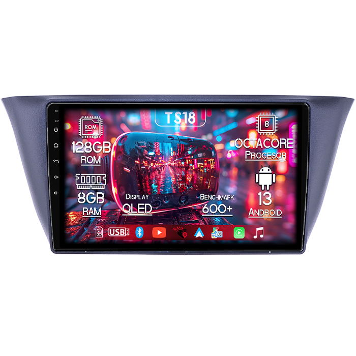 Navigatie dedicata Iveco Klen, RV, 8GB RAM 128GB ROM, Octacore, Platforma TS18, Android 13, Display QLED 9”, Suporta camera 360º, DSP, Carplay&Android Auto, SIM 4G, Ventilator Activ [1]