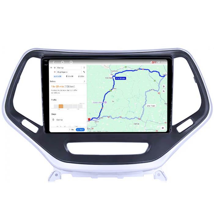 Navigatie dedicata Jeep Cherokee 5 2014-2018, 4GB RAM 64GB ROM, Octacore, Android 14, Display QLED 1K 9", Carplay&Android Auto, SIM 4G, Ventilator Activ [4]