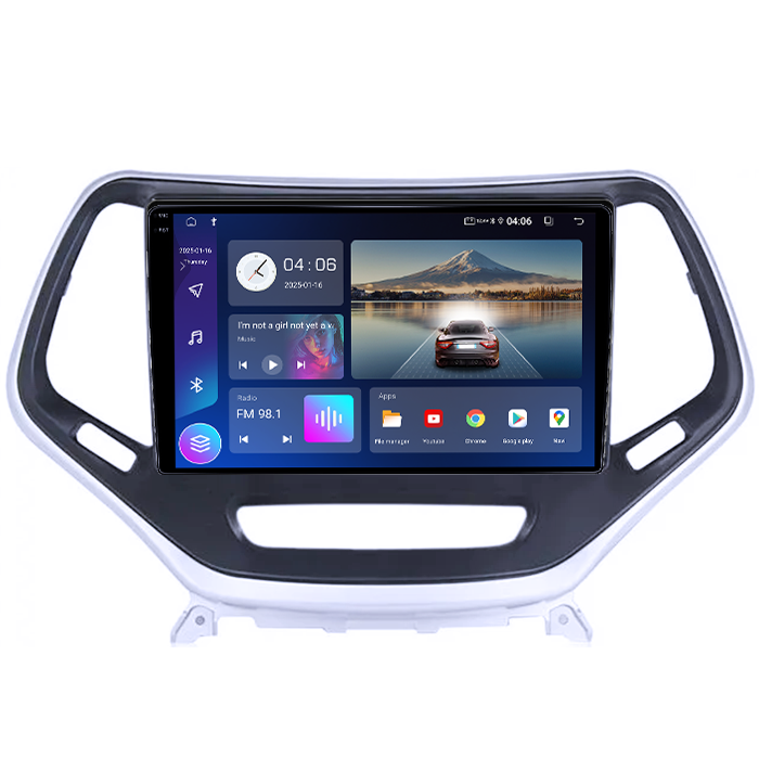 Navigatie dedicata Jeep Cherokee 5 2014-2018, 4GB RAM 64GB ROM, Quad Core, Display 9" QLED  Carplay, Android 14, Bluetooth, Magazin Play, Suport Camere AHD [2]