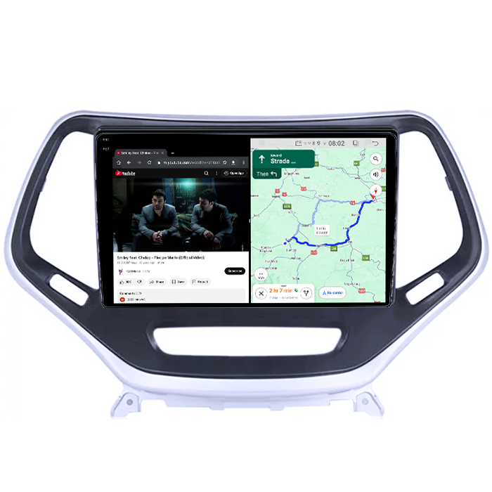 Navigatie dedicata Jeep Cherokee 5 2014-2018, 4GB RAM 64GB ROM, Quad Core, Display 9" QLED  Carplay, Android 14, Bluetooth, Magazin Play, Suport Camere AHD [4]