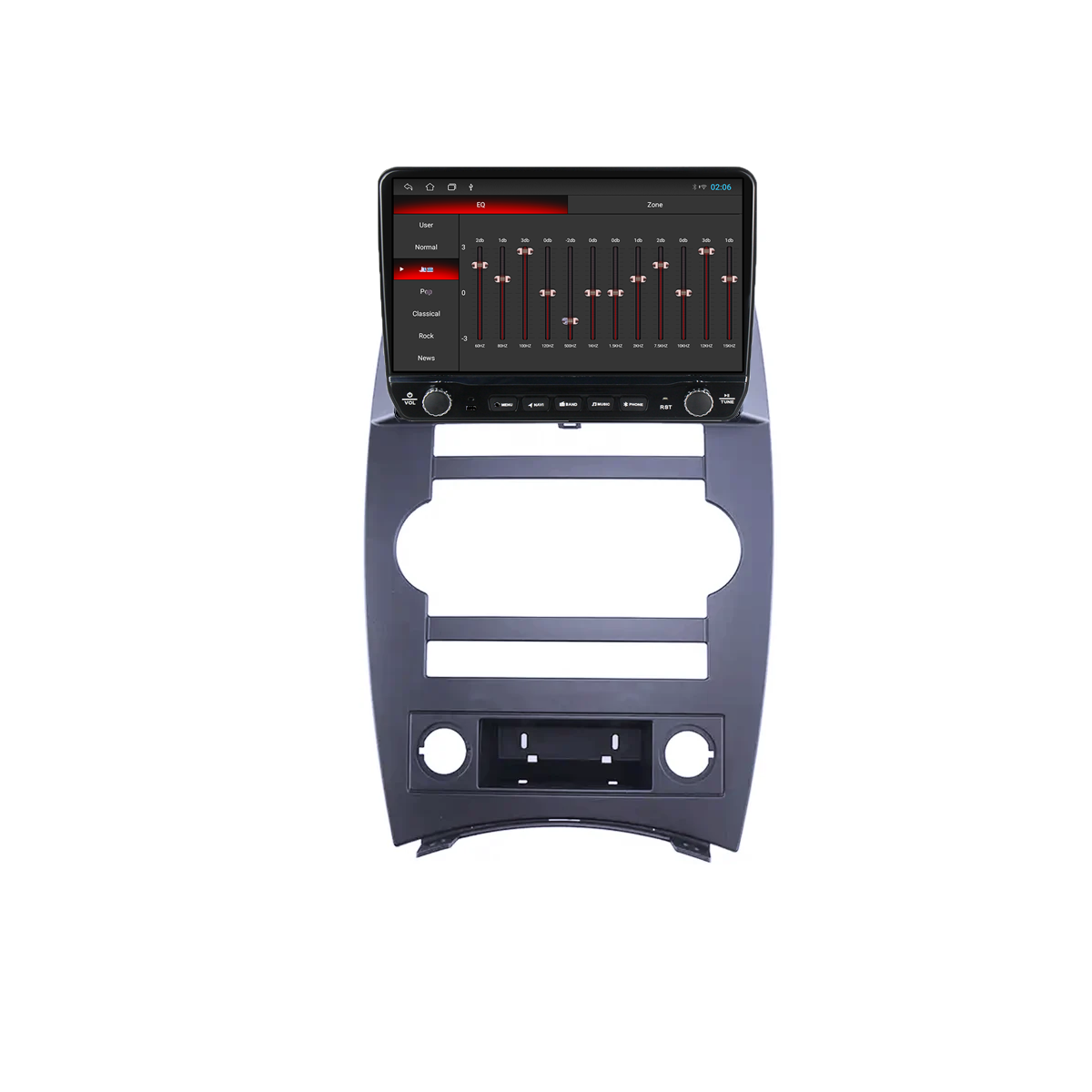 Navigatie dedicata Jeep Cherokee Commander XK 2005-2011 Tesla Cu Butoane Rotative Model 2024, 4GB RAM 64GB ROM, Procesor Quadcore, Android 14, Display QLED 10", DSP, Carplay&AndroidAuto [5]