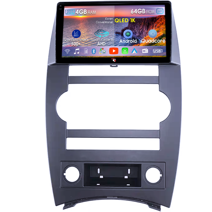 Navigatie dedicata Jeep Commander 2007-2008, 4GB RAM 64GB ROM, Octacore, Android 14, Display QLED 1K 9", Carplay&Android Auto, SIM 4G, Ventilator Activ [1]