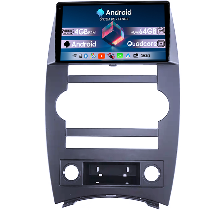 Navigatie dedicata Jeep Commander 2007-2008, 4GB RAM 64GB ROM, Quad Core, Display 9" QLED 1K, Carplay, Android 14, Bluetooth, Magazin Play, Suport Camere AHD [1]