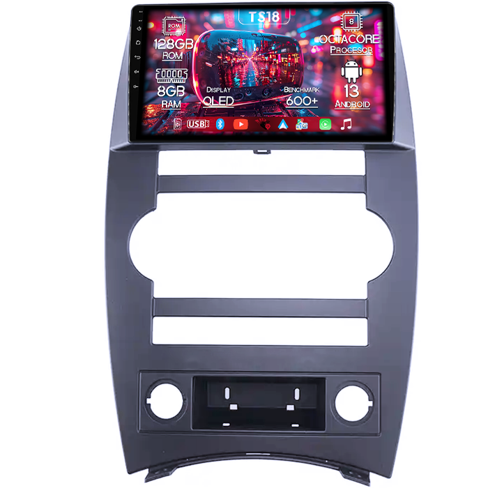 Navigatie dedicata Jeep Commander 2007-2008, 8GB RAM 128GB ROM, Octacore, Platforma TS18, Android 13, Display QLED 9”, Suporta camera 360º, DSP, Carplay&Android Auto, SIM 4G, Ventilator Activ [1]
