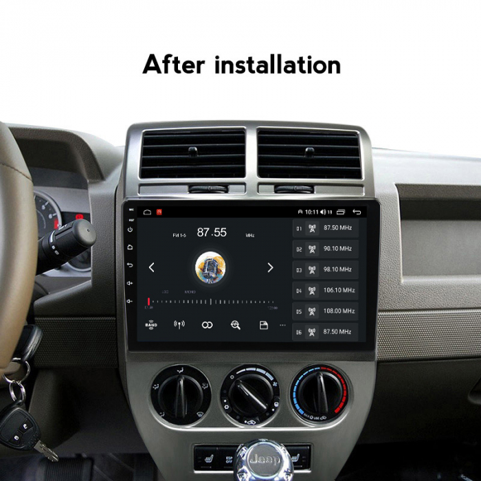 Navigatie dedicata Jeep Compass 2007-2009, 4 GB RAM 32 ROM, Android 13, Display QLED, 10", DSP, Carplay, Android Auto, Internet, Youtube , Waze , WI-FI , USB , Bluetooth [7]