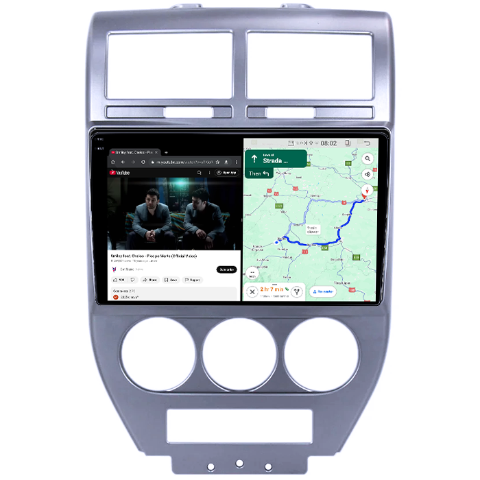 Navigatie dedicata Jeep Compass 2007-2009, 4GB RAM 64GB ROM, Quad Core, Display 10" QLED  Carplay, Android 14, Bluetooth, Magazin Play, Suport Camere AHD [4]