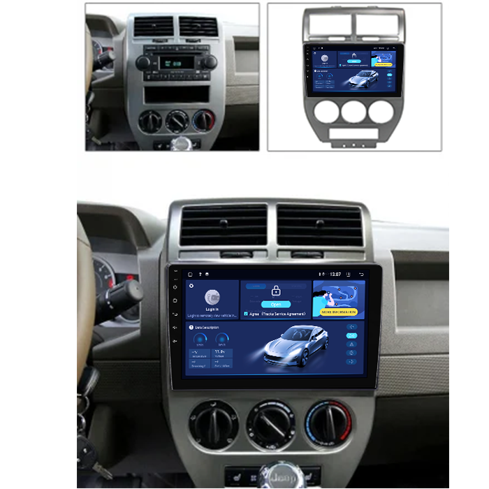 Navigatie dedicata Jeep Compass 2007-2009, 8GB RAM 128GB ROM, Octacore, Platforma TS18, Android 13, Display QLED 10”, Suporta camera 360º, DSP, Carplay&Android Auto, SIM 4G, Ventilator Activ [5]