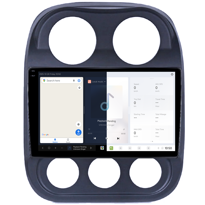 Navigatie dedicata Jeep Compass Patriot 2010-2016, DUDU3, 4GB RAM 64GB ROM, Octacore, Platforma 8581, Android, Display QLED 9", DSP, Carplay&AndroidAuto [2]