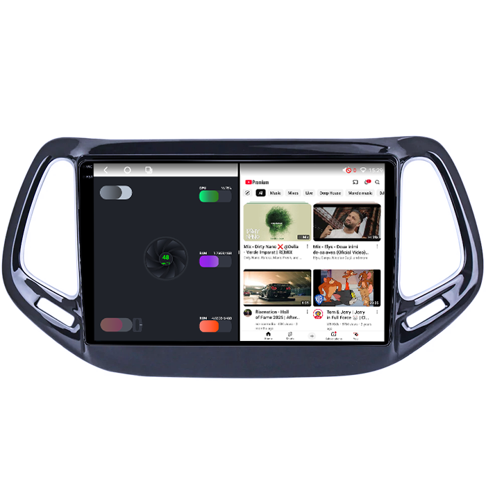 Navigatie dedicata Jeep Compass 2016-2018, 4GB RAM 64GB ROM, Octacore, Android 14, Display QLED 1K 10", Carplay&Android Auto, SIM 4G, Ventilator Activ [3]