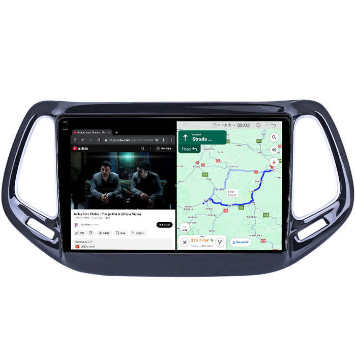 Navigatie dedicata Jeep Compass 2016-2018, 4GB RAM 64GB ROM, Procesor Qualcomm Octacore, Android 14, Rezolutie 2K, Display QLED 9", DSP, Carplay&Android Auto, SIM [4]