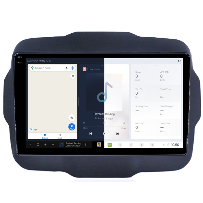 Navigatie dedicata Jeep Renegade 2016-2018, DUDU3, 4GB RAM 64GB ROM, Octacore, Platforma 8581, Android, Display QLED 9", DSP, Carplay&AndroidAuto [2]