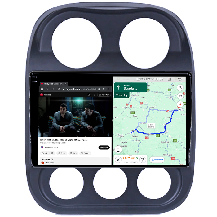 Navigatie dedicata Jeep Compass Patriot 2010-2016, 4GB RAM 64GB ROM, Quad Core, Display 10" QLED 1K, Carplay, Android 14, Bluetooth, Magazin Play, Suport Camere AHD [4]