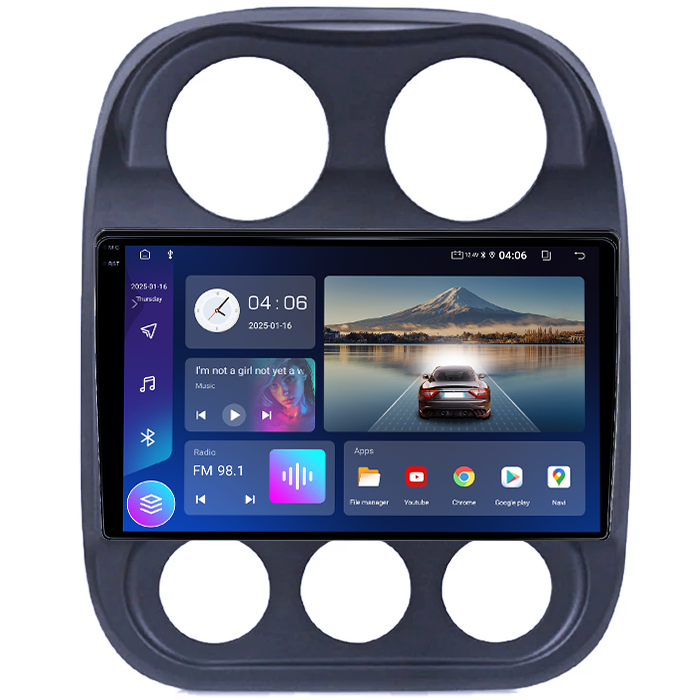 Navigatie dedicata Jeep Compass Patriot 2010-2016, 4GB RAM 64GB ROM, Quad Core, Display 10" QLED 1K, Carplay, Android 14, Bluetooth, Magazin Play, Suport Camere AHD [1]