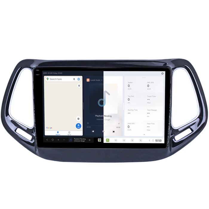 Navigatie dedicata Jeep Compass 2016-2018, DUDU3, 4GB RAM 64GB ROM, Octacore, Platforma 8581, Android, Display QLED 9", DSP, Carplay&AndroidAuto [2]