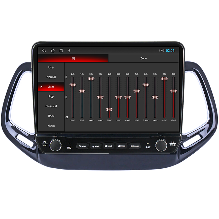 Navigatie dedicata Jeep Compass 2016-2018 Tesla cu butoane rotative model 2024, 4GB RAM 64GB ROM, Procesor Quadcore, Android 14, Display QLED 10", DSP, Carplay&Android Auto [2]