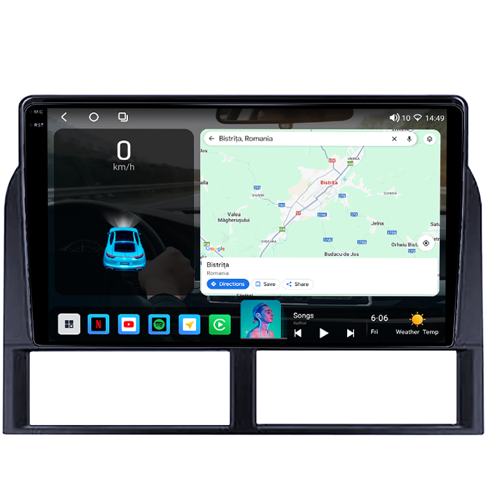 Navigatie dedicata Jeep Grand Cherokee 1999-2005, 4GB RAM 64GB ROM, Octacore, Android 14, Display QLED 1K 9", Carplay&Android Auto, SIM 4G, Ventilator Activ [2]