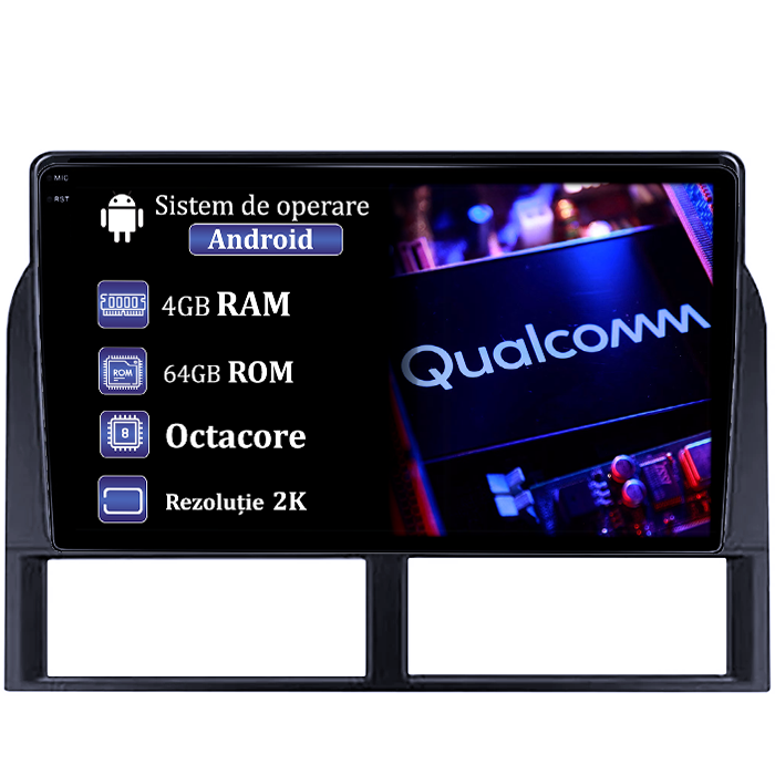 Navigatie dedicata Jeep Grand Cherokee 1999-2005, 4GB RAM 64GB ROM, Procesor Qualcomm Octacore, Android 14, Rezolutie 2K, Display QLED 9", DSP, Carplay&Android Auto, SIM 4G [1]
