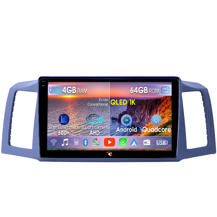 Navigatie dedicata JEEP Grand Cherokee 2004-2007, 4GB RAM 64GB ROM, Octacore, Android 14, Display QLED 1K 10", Carplay&Android Auto, SIM 4G, Ventilator Activ [1]