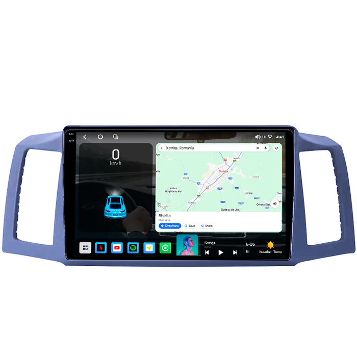 Navigatie dedicata JEEP Grand Cherokee 2004-2007, 4GB RAM 64GB ROM, Octacore, Android 14, Display QLED 1K 10", Carplay&Android Auto, SIM 4G, Ventilator Activ [2]
