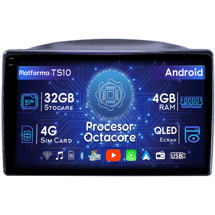 Navigatie dedicata Jeep Grand Cherokee 2005-2007, 4GB RAM 32GB ROM, Octacore, Android 14, Display QLED 1K 9", DSP, Carplay&Android Auto, SIM 4G, Bluetooth, Ventilator Activ [1]
