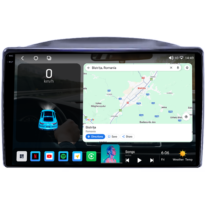 Navigatie dedicata Jeep Grand Cherokee 2005-2007, 4GB RAM 64GB ROM, Octacore, Android 14, Display QLED 1K 9", Carplay&Android Auto, SIM 4G, Ventilator Activ [3]