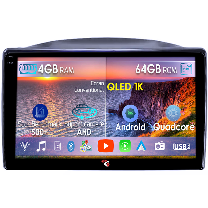 Navigatie dedicata Jeep Grand Cherokee 2005-2007, 4GB RAM 64GB ROM, Octacore, Android 14, Display QLED 1K 9", Carplay&Android Auto, SIM 4G, Ventilator Activ [1]