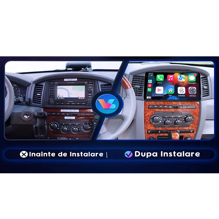Navigatie dedicata Jeep Grand Cherokee 2005-2007, 4GB RAM 64GB ROM, Procesor Qualcomm Octacore, Android 14, Rezolutie 2K, Display QLED 9", DSP, Carplay&Android Auto, SIM 4G [8]