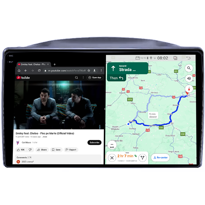 Navigatie dedicata Jeep Grand Cherokee 2005-2007, 4GB RAM 64GB ROM, Quad Core, Display 9" QLED 1K, Carplay, Android 14, Bluetooth, Magazin Play, Suport Camere AHD [3]