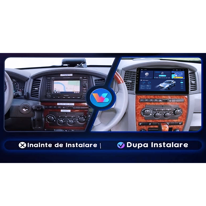 Navigatie dedicata Jeep Grand Cherokee 2005-2007, 8GB RAM 128GB ROM, Octacore, Platforma TS18, Android 13, Display QLED 9”, Suporta camera 360º, DSP, Carplay&Android Auto, SIM 4G, Ventilator Activ [5]