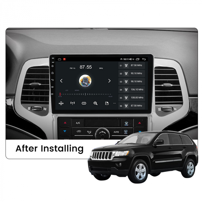 Navigatie dedicata Jeep Grand Cherokee 2010-2013, 4 GB RAM 32 ROM, Android 13, Display QLED, 9", DSP, Carplay, Android Auto, Internet, Youtube , Waze , WI-FI , USB , Bluetooth [4]