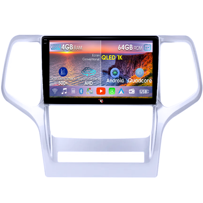 Navigatie dedicata Jeep Grand Cherokee 2010-2013, 4GB RAM 64GB ROM, Octacore, Android 14, Display QLED 1K 9", Carplay&Android Auto, SIM 4G, Ventilator Activ [1]