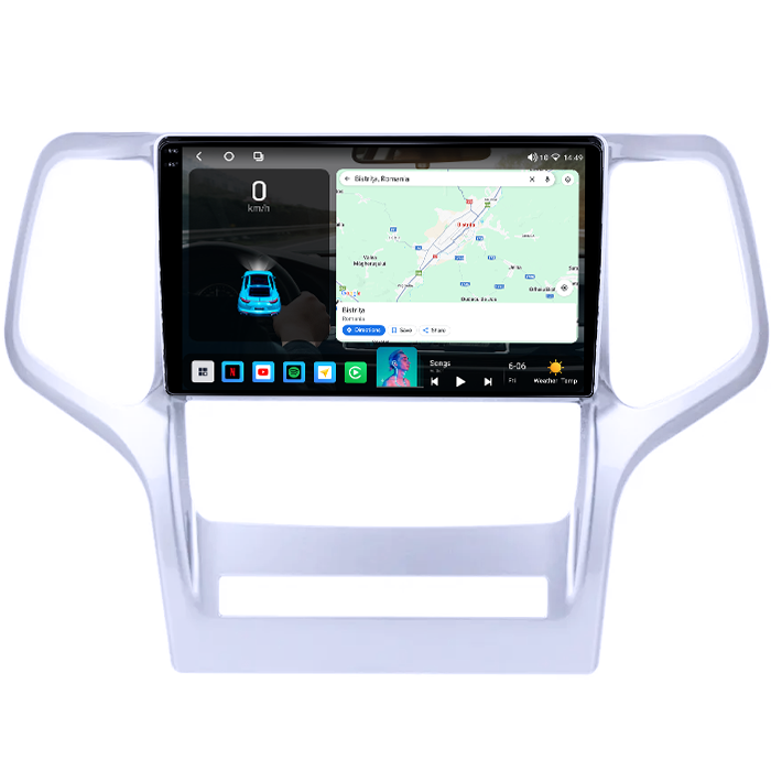 Navigatie dedicata Jeep Grand Cherokee 2010-2013, 4GB RAM 64GB ROM, Octacore, Android 14, Display QLED 1K 9", Carplay&Android Auto, SIM 4G, Ventilator Activ [2]