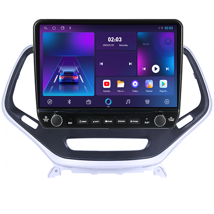 Navigatie dedicata Jeep Grand Cherokee 2014-2018 Tesla cu butoane rotative model 2024, 4GB RAM 64GB ROM, Procesor Quadcore, Android 14, Display QLED 10", DSP, Carplay&Android Auto [5]