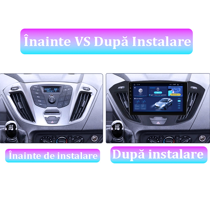 Navigatie dedicata Ford Transit 2013-2018, 4GB RAM 64GB ROM, Procesor Qualcomm Octacore, Android 14, Rezolutie 2K, Display QLED 9", DSP, Carplay&Android Auto, SIM [5]